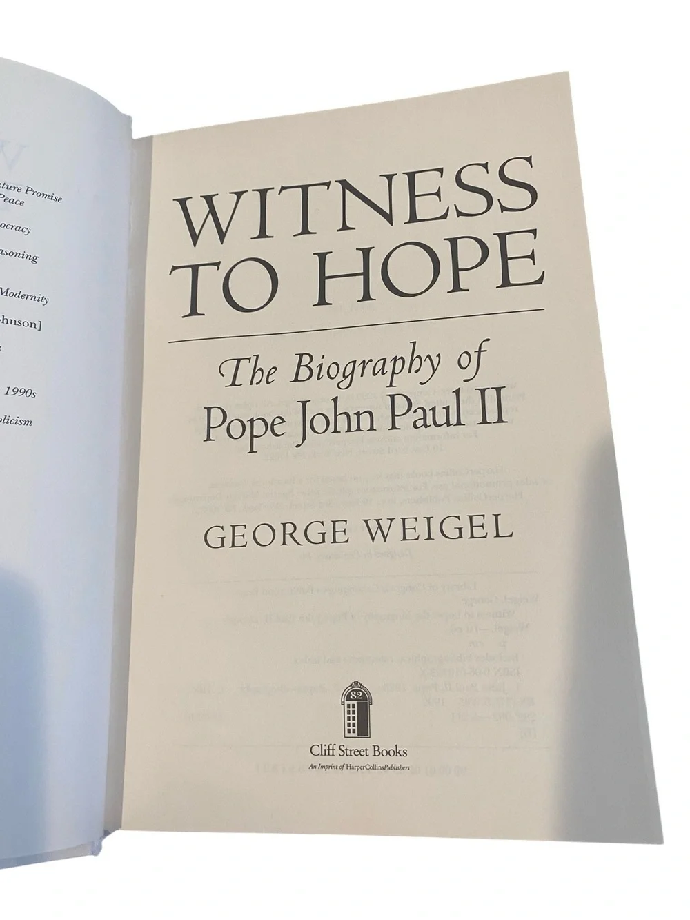 Witness to Hope   Hardcover Biography Pope John Paul II by George Weigel